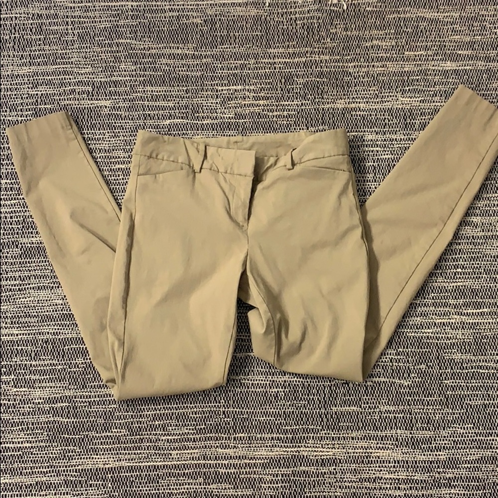 Tan skinny leg trousers